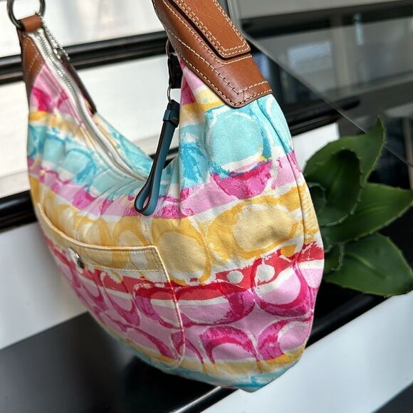 Coach Multicolor Signature Hobo Bag - Picture 7 of 11